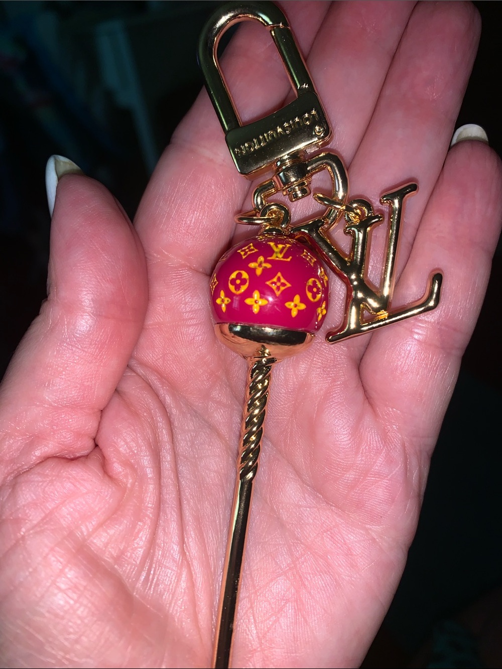 Monogram Lollipop purse/bag Charm keychain - Picture 4 of 5